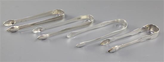 A pair of George III silver sugar tongs 5 5/8””/144mm Weight 1.2oz/33grms.